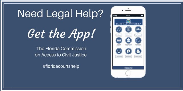 Need legal help? Get the app from The Florida Commission on Access to Civil Justice. #floridacourtshelp